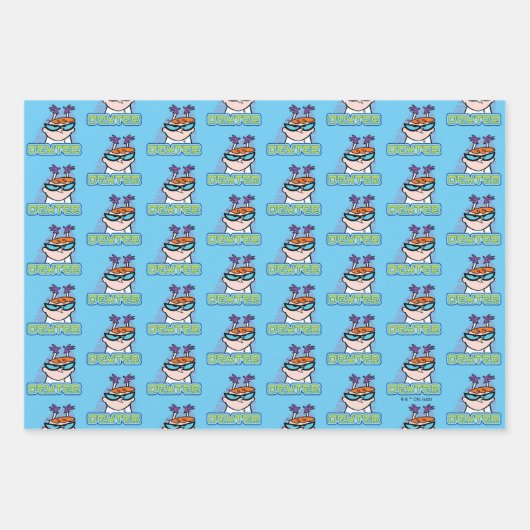 Feuille De Papier Cadeau Graphique Nom du caractère de Dexter (Devant 3)