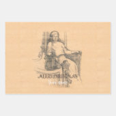 Feuille De Papier Cadeau Graphiques crayon de dame sur l'artisanat (Devant)