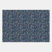 Feuille De Papier Cadeau Grappe tendance stylé d'étoiles Thème Bleu pourpre (Devant 3)