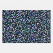 Feuille De Papier Cadeau Grappe tendance stylé d'étoiles Thème Bleu pourpre (Devant 2)