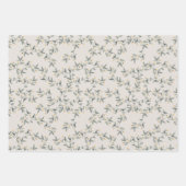 Feuille De Papier Cadeau Gras bleu jaune Abstrait Ikat Motif (Devant 3)