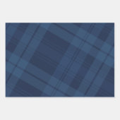 Feuille De Papier Cadeau Gras bleu marine plaid simple vacances (Devant 2)