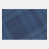 Feuille De Papier Cadeau Gras bleu marine plaid simple vacances (Devant)