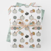Feuille De Papier Cadeau Grateful Citrouilles & Gourds Envelopper les feuil (En situation)