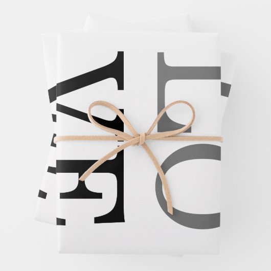 Feuille De Papier Cadeau Gray Black Script Love Mariage (En situation)