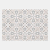 Feuille De Papier Cadeau Gray Spanish Tile Pattern (Devant)