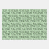Feuille De Papier Cadeau Gray Wavy Text (Devant 2)