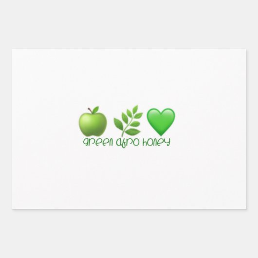 Feuille De Papier Cadeau Green Afro Honey Gift Wrap 2 (Devant)