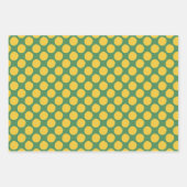 Feuille De Papier Cadeau Green and Cream Polka Dot Gift Wrap (Devant 3)