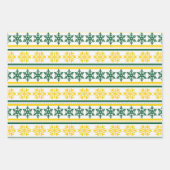 Feuille De Papier Cadeau Green and Gold Christmas (Devant 3)