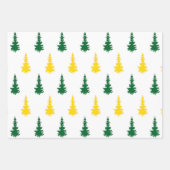 Feuille De Papier Cadeau Green and Gold Christmas (Devant 2)