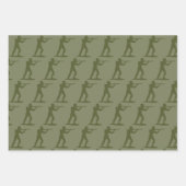 Feuille De Papier Cadeau Green Army Action Men Trio (Devant 3)