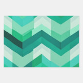 Feuille De Papier Cadeau Green Chevron (Devant)