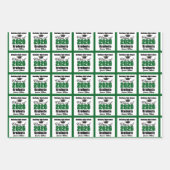 Feuille De Papier Cadeau Green Class of 2026 Customized Graduation (Devant 3)