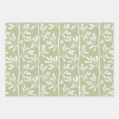 Feuille De Papier Cadeau Green Garden Stems Bright Modern Botanical (Devant)