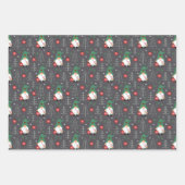 Feuille De Papier Cadeau Green Gnome Arbre de Noël Motif (Devant 2)