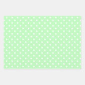 Feuille De Papier Cadeau Green Polka (Devant 2)