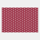 Feuille De Papier Cadeau Green Red Blue Snowflake Christmas (Devant 2)