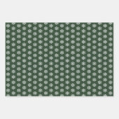 Feuille De Papier Cadeau Green Red Blue Snowflake Christmas (Devant)
