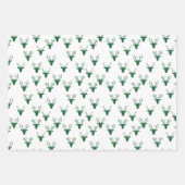 Feuille De Papier Cadeau Green Rustic Vacances Motifs Bois Plaid (Devant 2)