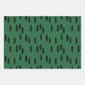 Feuille De Papier Cadeau Green Rustic Vacances Motifs Bois Plaid (Devant)