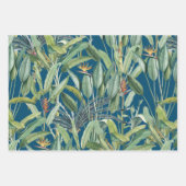 Feuille De Papier Cadeau Green Tropical Jungle Banana Tree Strelitzia (Devant)