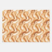 Feuille De Papier Cadeau Green Warm Creamy Caramel Hearts Christmas Tree (Devant)