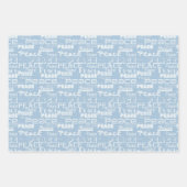 Feuille De Papier Cadeau Green White Inspiration Peace (Devant 3)