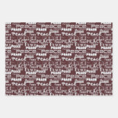 Feuille De Papier Cadeau Green White Inspiration Peace (Devant 2)