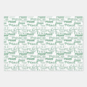 Feuille De Papier Cadeau Green White Inspiration Peace (Devant)