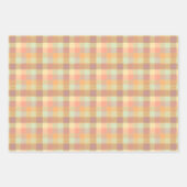 Feuille De Papier Cadeau Greens Blues and Golds Plaid (Devant)