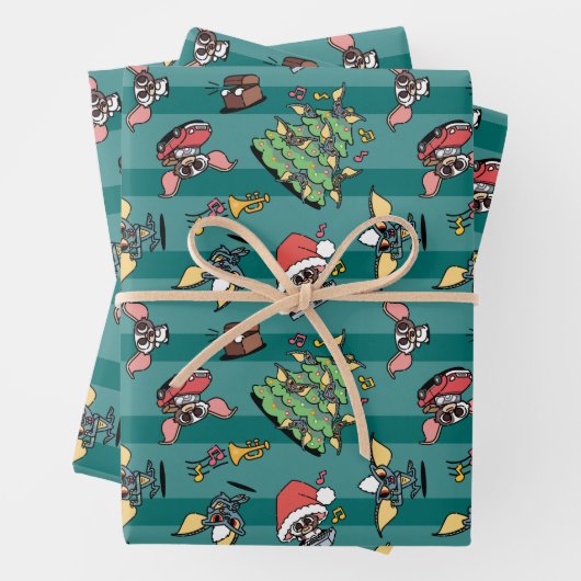 Feuille De Papier Cadeau Gremlins | Motif de Noël comique (En situation)