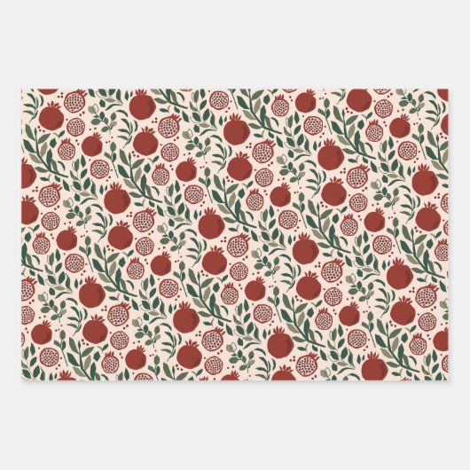 Feuille De Papier Cadeau Grenade : Motif des grenades (Devant)