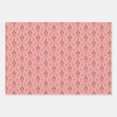 Feuille De Papier Cadeau Grenade rose et verte (Devant 3)