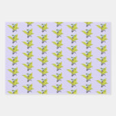 Feuille De Papier Cadeau Grenouille à arbre rouge (Devant)