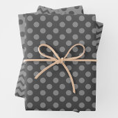 Feuille De Papier Cadeau Grey & Grey Multi-Pattern Wrapping Paper Sheets