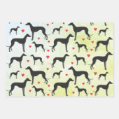 Feuille De Papier Cadeau Greyhound Love (Devant 3)
