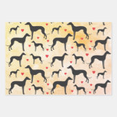 Feuille De Papier Cadeau Greyhound Love (Devant 2)