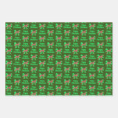 Feuille De Papier Cadeau Greyhound Lurcher Christmas Chien & Bow Wrapper (Devant 2)
