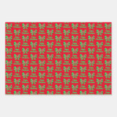 Feuille De Papier Cadeau Greyhound Lurcher Christmas Chien & Bow Wrapper (Devant)