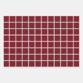 Feuille De Papier Cadeau Grille de Noël Motif rouge Plaid (Devant 2)