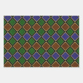 Feuille De Papier Cadeau Grille Diamant Arlequin : Harmonie Texturée (Devant 2)