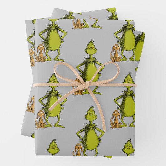 Feuille De Papier Cadeau Grille | Position max. et Grinch (En situation)