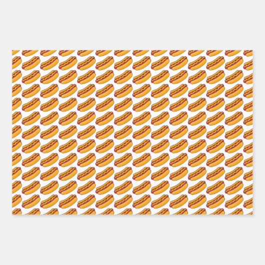 Feuille De Papier Cadeau Grilled Hot Dog Pattern (Devant 2)