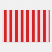 Feuille De Papier Cadeau Grilles de script rouge rose moderne (Devant 2)