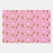 Feuille De Papier Cadeau Grinch & Cindy-Lou Pink Heart Pattern (Devant)
