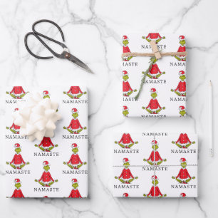 Feuille De Papier Cadeau Grinch   Namasté le Père Noël