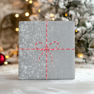 Feuille De Papier Cadeau Gris Argent Faux Paillettes Ombré Mix