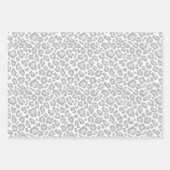 Feuille De Papier Cadeau Gris Blancs (Devant 2)