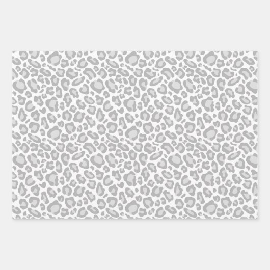 Feuille De Papier Cadeau Gris Blancs (Devant 2)